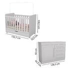 Kit Berço E Cômoda 4 Gavetas Moka - Branco