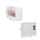 Kit Berço E Cômoda 4 Gavetas Travessura - Branco