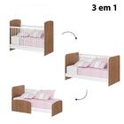 Kit Berço E Cômoda Bolinha De Sabão R2 - Carvalho Avelã/branco