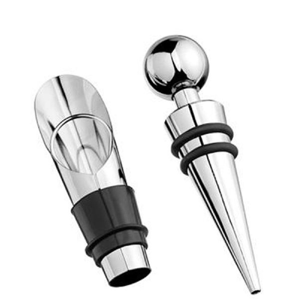 Kit Bico Direcionador Rolha Tampa Aço Inox Garrafa Vinho Dosa
