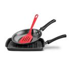 Kit Bistequeira Antiaderente 24,5 E Frigideira 18  Grafite Mt