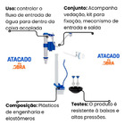Kit Blukit Para Caixa Acoplada Com Mecanismo Acionamento Late