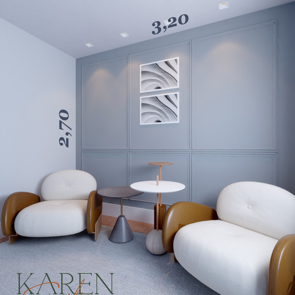 Kit Boiseries 6 quadros grandes para Parede - Molduras Cortad