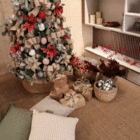 Kit Bola de Natal Branca Folhas e Frutas 10cm 4 Peças Cromus