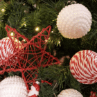 Kit Bola de Natal Branca Natalina 8cm 6 Peças Cromus