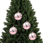 Kit Bola De Natal Brilhante Lisa Rosê Gold 12cm 4 Peças