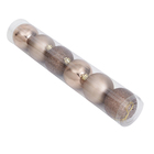 Kit Bola de Natal Camurça Tubo 6cm 6 Peças Cromus