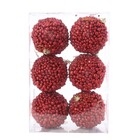 Kit Bola de Natal Crunch Ouro 12,5x5cm 6 Peças Cromus