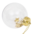 Kit Bola de Natal Dourada Estrela 8cm 6 Peças Cromus