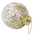 Kit Bola de Natal Dourada Glitter 8cm 6 Peças Cromus