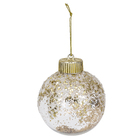 Kit Bola de Natal Dourada Glitter 8cm 6 Peças Cromus