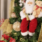 Kit Bola de Natal Dourada Listras 8cm 6 Peças Cromus