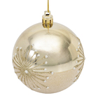 Kit Bola de Natal Dourada Natalina 8cm 6 Peças Cromus