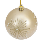 Kit Bola de Natal Dourada Natalina 8cm 6 Peças Cromus