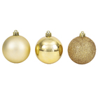 Kit Bola de Natal Dourada Tubo 7cm 6 Peças Cromus