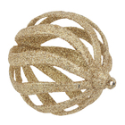 Kit Bola de Natal Dourada Vazada 8cm 6 Peças Cromus