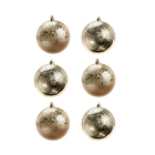 Kit Bola de Natal Tubo Ouro 7x7cm 6 Peças Cromus