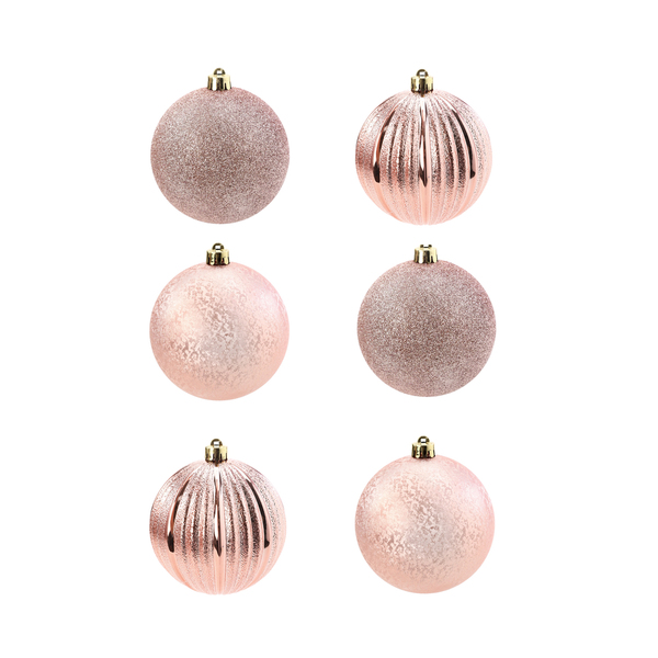 Kit Bola de Natal Tubo Ouro 7x7cm 6 Peças Cromus