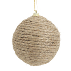 Kit Bola de Natal Natural Cordão 8cm 6 Peças Cromus