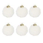 Kit Bola de Natal para Árvore Plástico Branco 8x8x8cm Cromus