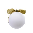 Kit Bola de Natal para Árvore Plástico Branco 8x8x8cm Cromus