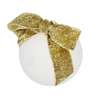 Kit Bola de Natal para Árvore Plástico Branco 10x10x10cm Cromus