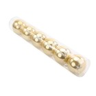 Kit Bola de Natal Perolada Ouro 8x8x8cm 6 Peças Cromus
