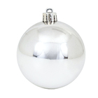 Kit Bola de Natal Prata Tubo 5cm 6 Peças Cromus