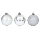 Kit Bola de Natal Prata Tubo 8cm 6 Peças Cromus