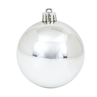 Kit Bola de Natal Prata Tubo 8cm 6 Peças Cromus