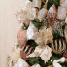 Kit Bola de Natal Rosé Vazada 8cm 6 Peças Cromus