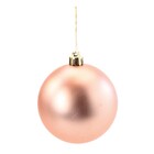 Kit Bola de Natal Texturizada Rosé 8x8x8cm 6 Peças Cromus