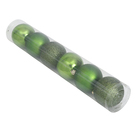 Kit Bola de Natal Tubo Verde 7x7x7cm 6 Peças Cromus