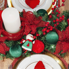 Kit Bola de Natal Veludo Verde 8x8x8cm 6 Peças Cromus