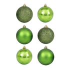 Kit Bola de Natal Verde Tubo 10cm 6 Peças Cromus
