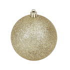 Kit Bola de Natal Vermelha e Ouro Listrada 8cm 6 Peças Cromus