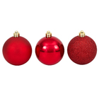 Kit Bola de Natal Vermelha Tubo 7cm 6 Peças Cromus