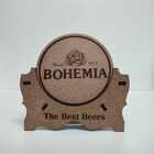 Kit Bolacha Copo Cerveja Com 6 Unidades E Suporte 3mm Natural