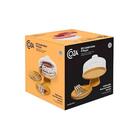 Kit Boleira + 4 Pratos + 4 Garfos-vermelho