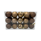 Kit Bolinhas De Natal 5cm Enfeite Natalino 30un Bronze