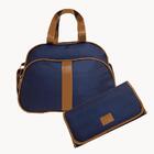 Kit Bolsa Maternidade Com Bolsa E Trocador Azul Marinho 2 Pçs