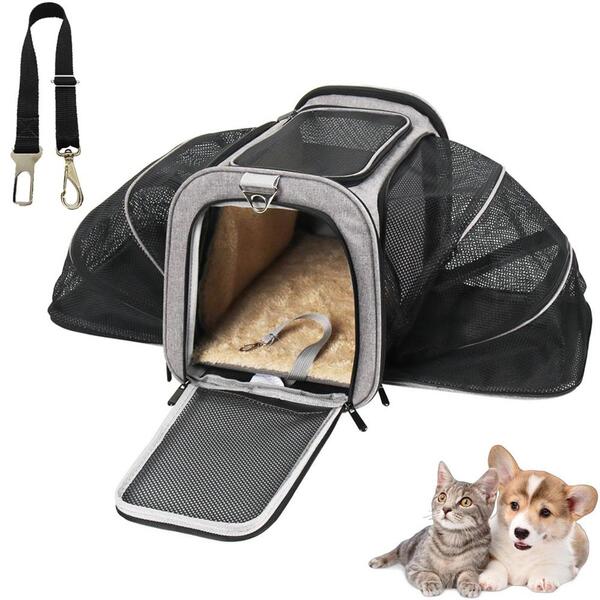 Kit Bolsa Pet Expansivel Transporte Viagem Cachorros E Gatos