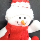 Kit Boneco De Neve E Papai Noel Pelúcia Pendente Vermelho E B