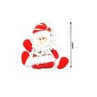 Kit Boneco De Neve E Papai Noel Pelúcia Pendente Vermelho E B