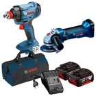 Kit Bosch Chave de Impacto GDX 180-LI + Esmerilhadeira GWS 18