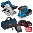 Kit Bosch Serra Circular GKS 18V-57 + Lixadeira de Palma GSS