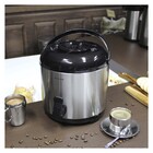 Kit Botijão Térmico Aço Inox Pressão Com Tripé Dobrável 3 Uni