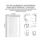 Kit Box Banheiro Padrao F1 2 Folhas Fixa/correr 1,90a X 1,20l