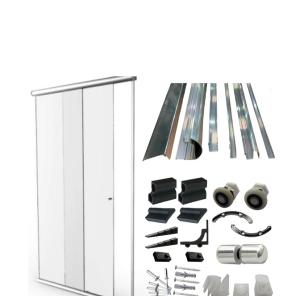Kit Box Banheiro Padrao F1 2 Folhas Fixa correr 1 90a X 1 80l Brilhante kit-box-banheiro-padrao-f1-2-folhas-fixa-correr-1-90a-x-1-80l-brilhante