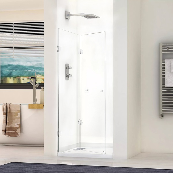 Kit Box Camarão Vidro Incolor 8mm 110x185cm Branco Speed Temper